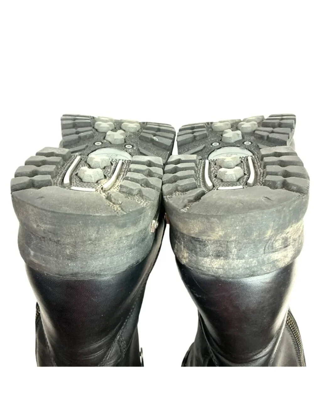 Hot Leathers BTM1019 Leather 12” Tall Motorcycle Boots Mens 11 Black